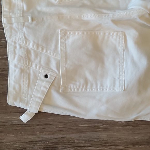 Anthropologie Utility Cropped Bootcut Pants in white size 26 - Picture 5 of 7